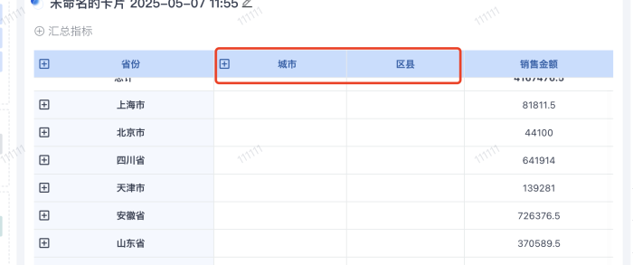 分组表是否支持在没展开的时候不显示下一层级的维度