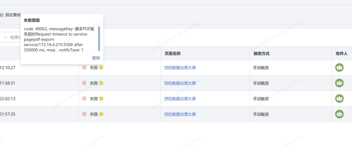 数据大屏订阅时报错问题