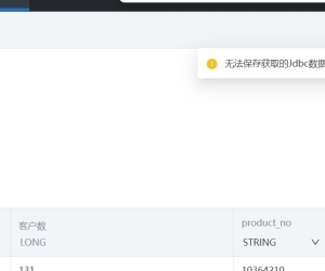 新建数据集保存报错“无法保存获取的Jdbc数据”